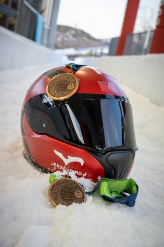 Trinidad Bobsled helmet and medals